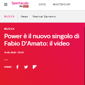 Fabio D'Amato- Power  - Anteprima video Sky Tg24